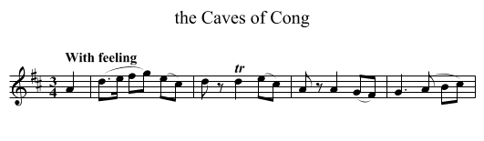 Caves of Cong, the  - staff notation