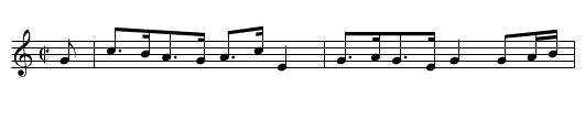 Cawdor Fair - staff notation
