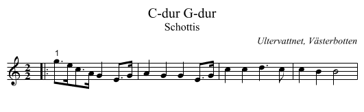 C-dur G-dur - staff notation