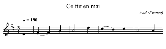 Ce fut en mai - staff notation