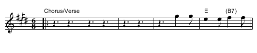 (C'&eacute; la) Luna Mezzo Mare   [E] - staff notation