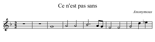 Ce n'est pas sans - staff notation