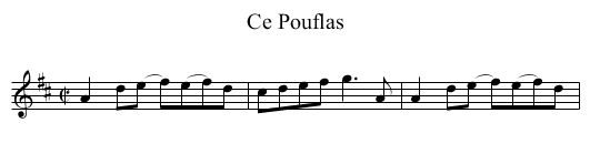 Ce Pouflas - staff notation