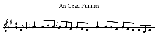 Céad Punnan, An - staff notation