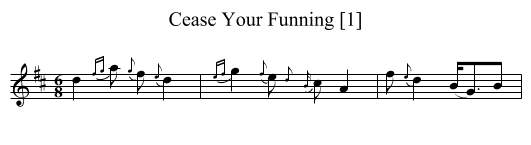 Cease Your Funning [1] - staff notation