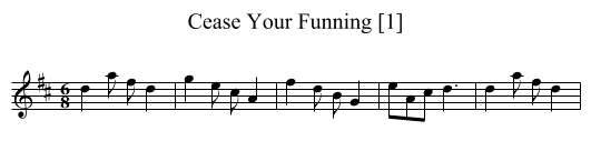 Cease Your Funning [1] - staff notation