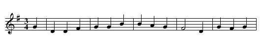 Cefn y Rhôs - staff notation