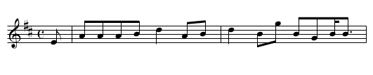 Cèile a bh'aig Iain Ioin, An - staff notation