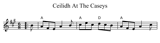 Ceilidh At The Caseys - staff notation