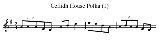 Ceilidh House Polka (1) - staff notation