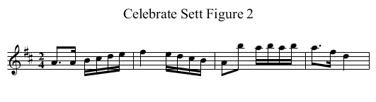 Celebrate Sett Figure 2 - staff notation