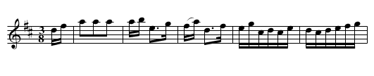 Celebrated Ger.Flute Solo in Vauxhalls Symphony. RH.387 - staff notation
