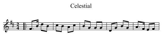 Celestial - staff notation