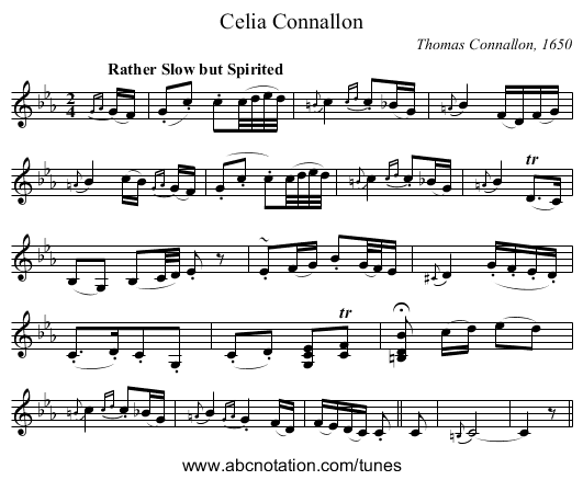 Celia Connallon - staff notation