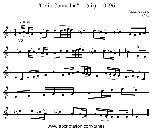 Celia Connellan     (air)     0596 - staff notation