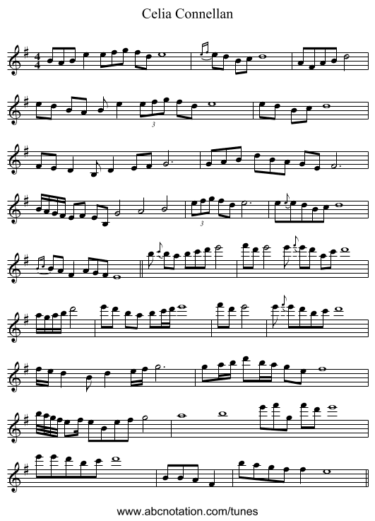 Celia Connellan - staff notation