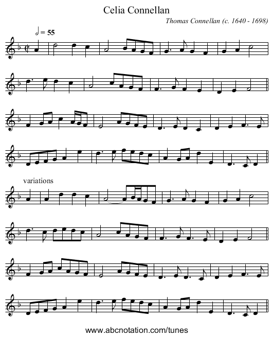 Celia Connellan - staff notation