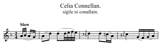 Celia Connellan. - staff notation