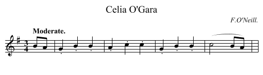 Celia O'Gara - staff notation