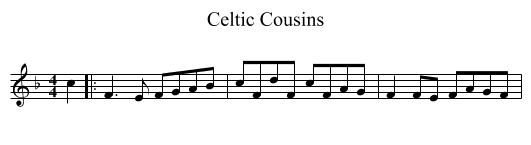 Celtic Cousins - staff notation