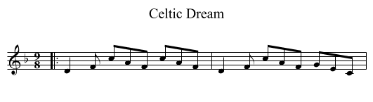 Celtic Dream - staff notation