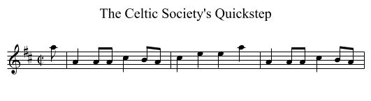 Celtic Society's Quickstep, The - staff notation