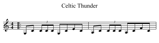 Celtic Thunder - staff notation