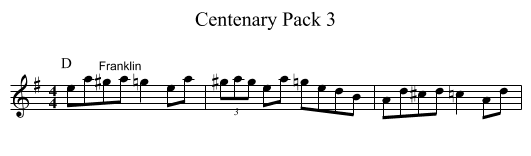 Centenary Pack 3 - staff notation