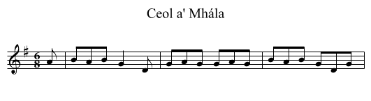 Ceol a' Mhála - staff notation