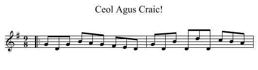 Ceol Agus Craic! - staff notation