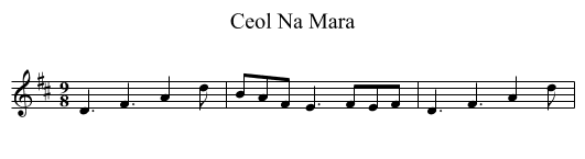 Ceol Na Mara - staff notation