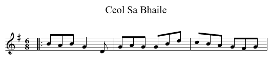 Ceol Sa Bhaile - staff notation