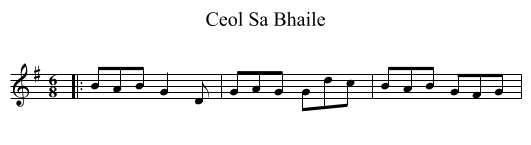 Ceol Sa Bhaile - staff notation