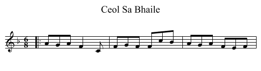 Ceol Sa Bhaile - staff notation