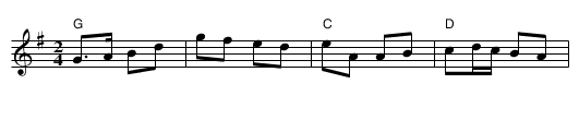 Cercle circassien - staff notation