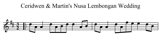 Ceridwen & Martin's Nusa Lembongan Wedding - staff notation