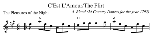 C'Est L'Amour/The Flirt - staff notation