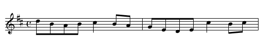 Cetty in the Lane - staff notation