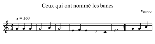 Ceux qui ont nommé les bancs - staff notation