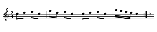 Chabans'koho Kozachka - staff notation