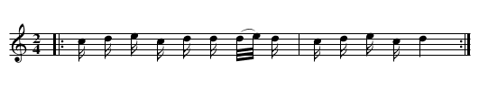 Chabreli Chabrela - staff notation