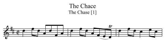 Chace, The - staff notation