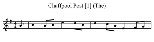 Chaffpool Post [1] (The) - staff notation