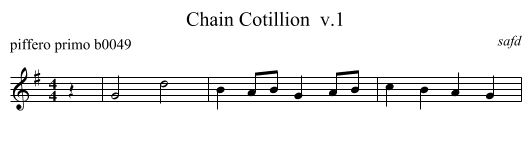Chain Cotillion  v.1 - staff notation