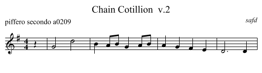 Chain Cotillion  v.2 - staff notation