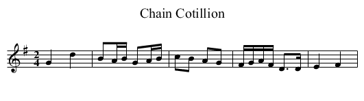 Chain Cotillion - staff notation