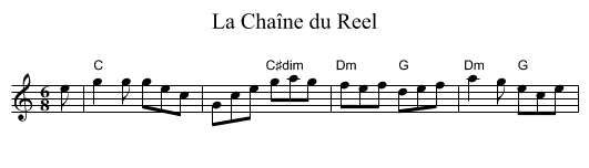 Chaîne du Reel, La - staff notation