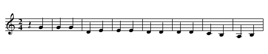 Chaj Zibede - staff notation