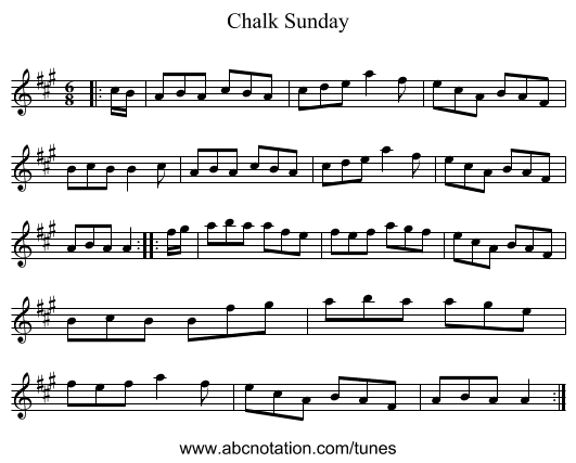 Chalk Sunday - staff notation