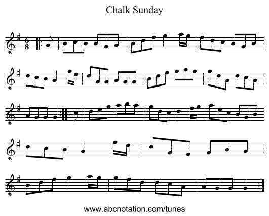 Chalk Sunday - staff notation